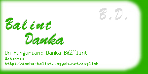 balint danka business card